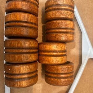 Vintage Wooden Napkin Rings Set of (8)
